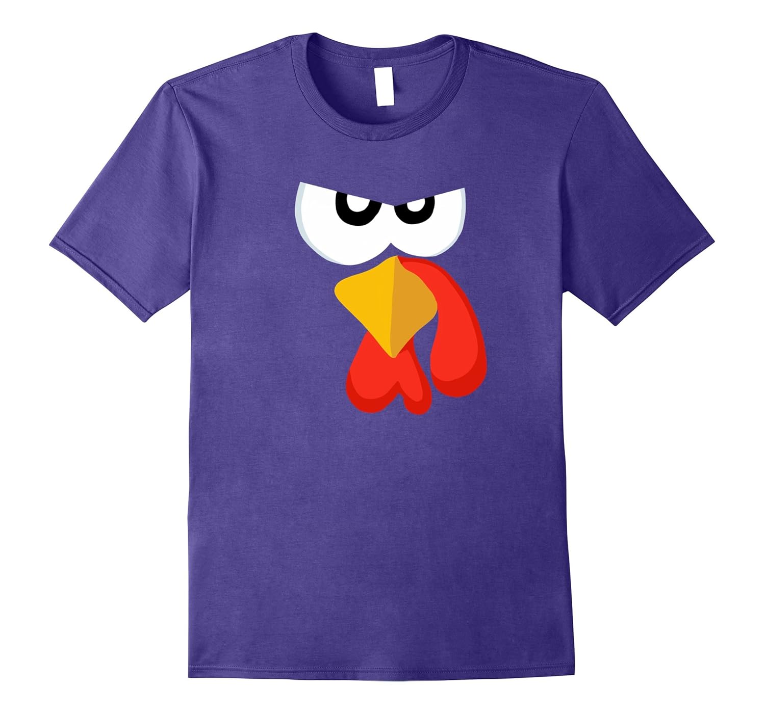 Angry Turkey Face Emoji Funny Thanksgiving Day T-shirt-Rose