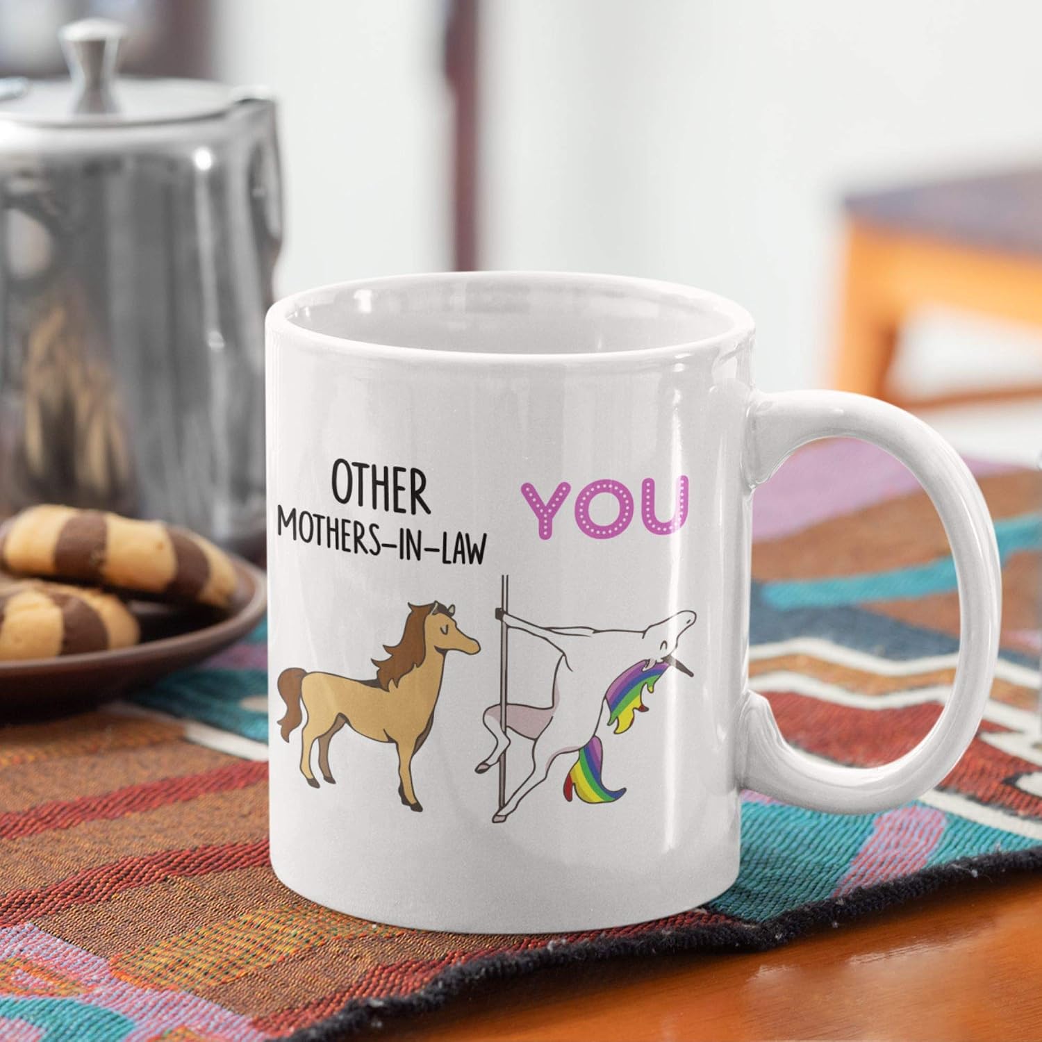 WG- Mother in Law Coffee Mugs, Funny Unicorn Mother in Law Mug, Gift for Mother in Law Birthday, White - Image 4