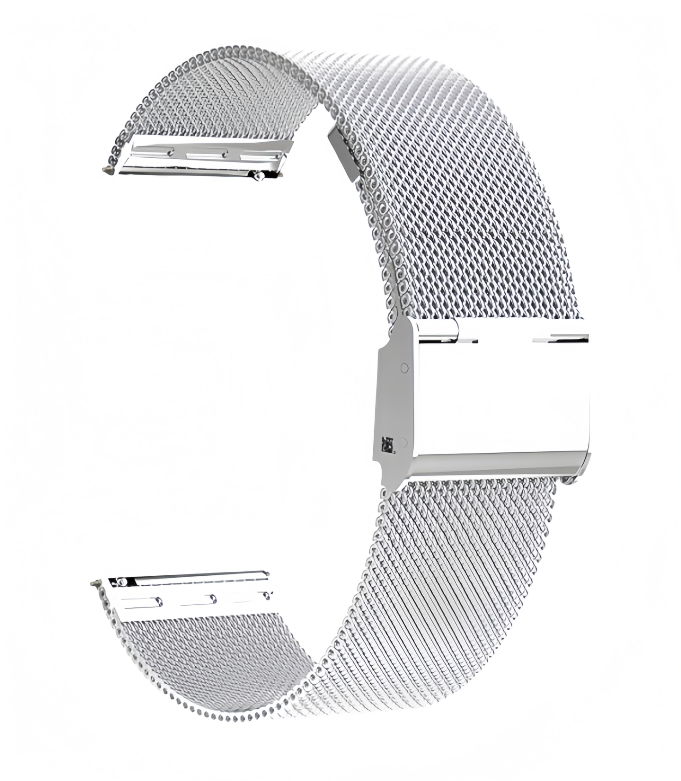 Microwear 16mm 18mm 20mm 22mm Stainless Steel Mesh Watch Band – Quick Release Metal Strap Replacement for Smartwatches & Traditional Watches, Adjustable Wristband for Men & Women