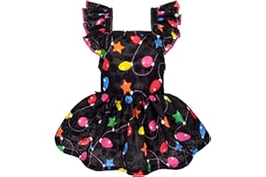 Fitwarm Christmas Light Dog Dress, Cute Dog Christmas Outfit, Doggy Clothes for Small Dogs Girl, Pet Apparel, Black, Pink, Red, Large