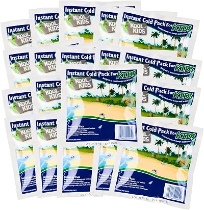 Koolpak Koolkids Instant Cold Ice Packs - Pack of 20 for Injuries