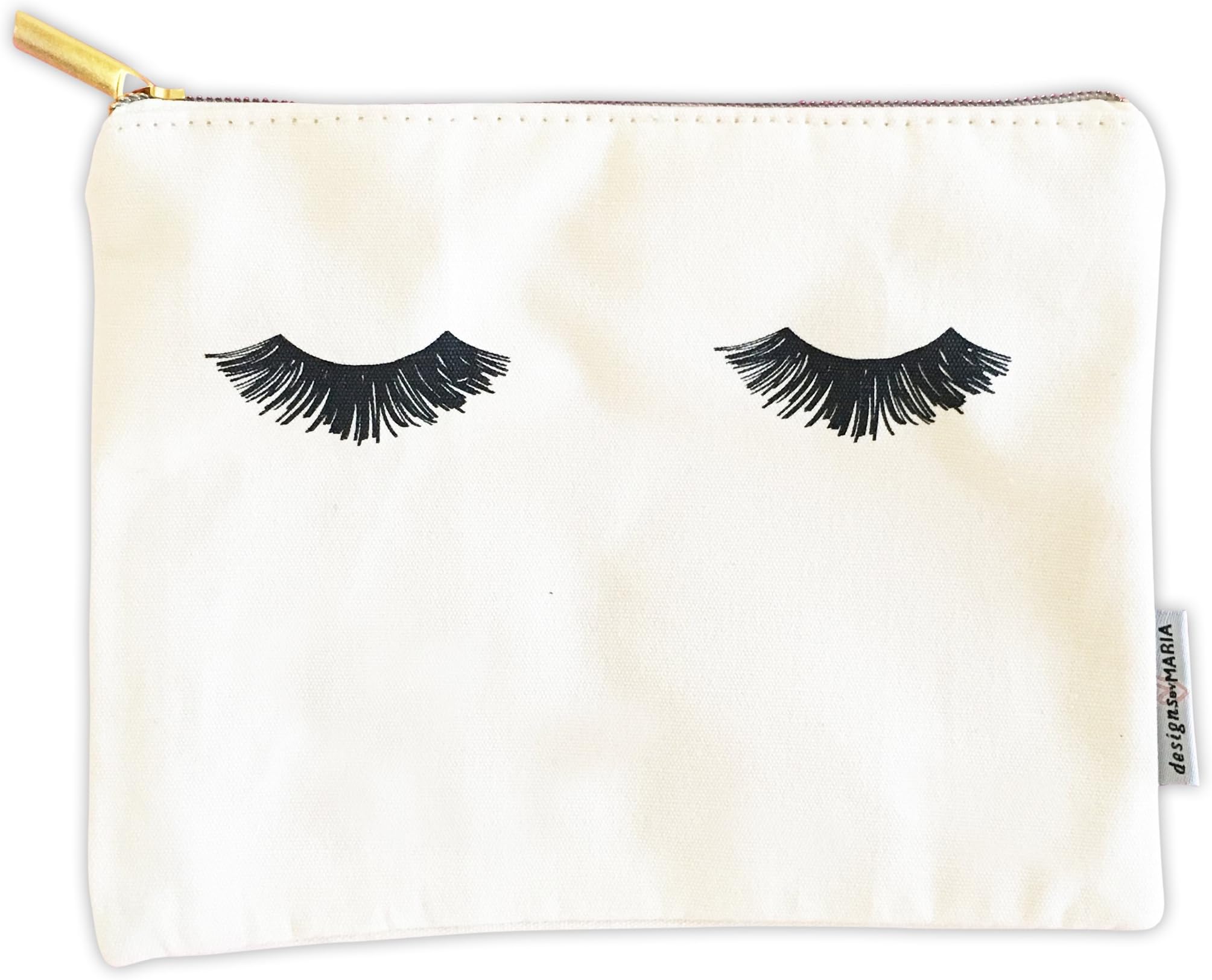 Hello Gorgeous Cosmetic Makeup Bag - Eyelashes Bag 8.5"x6" Cute Cosmetic Pouch