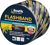 Bostik Flashband Self Adhesive Flashing Tape Roof Seal Grey 150mm x 10m