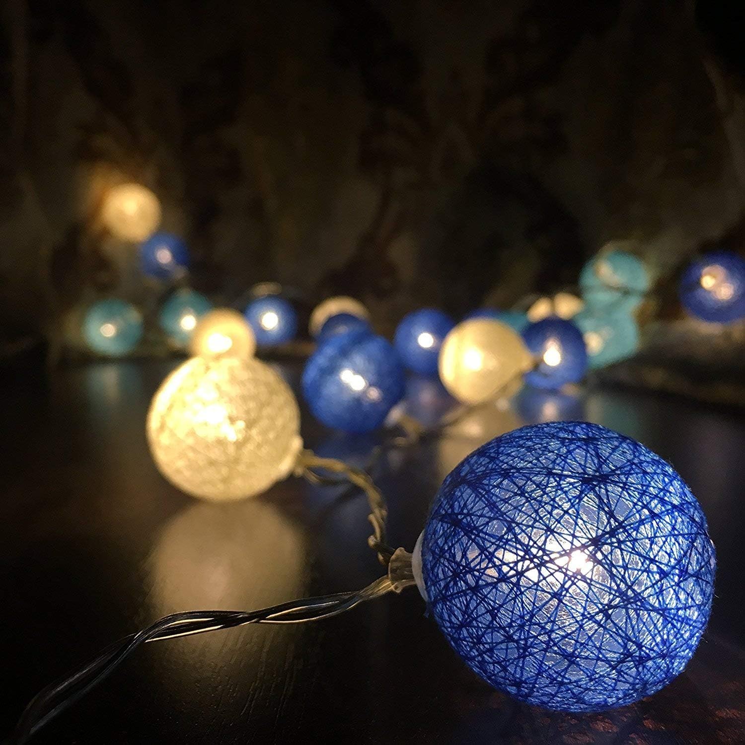 AceList 20 LED Cotton Ball Fairy String Lights for Kid