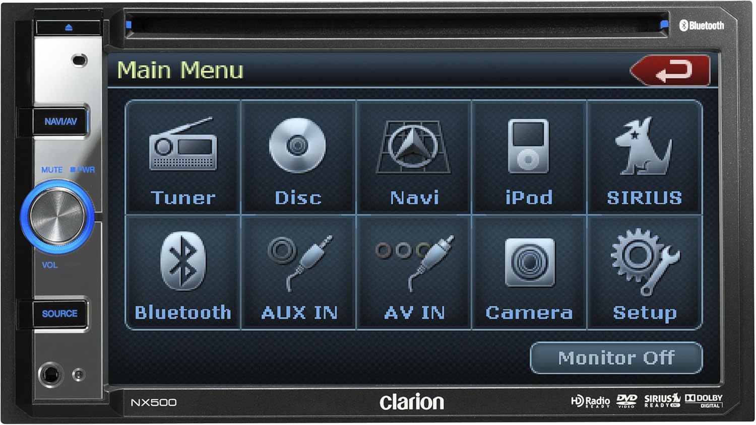 Clarion Nx500 6 5 In Dash Motorized Touchscreen Dvd Cd Amazon Co Uk Electronics