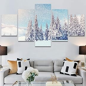 SIGNWIN 5 Panel Canvas Wall Art Modern Art...