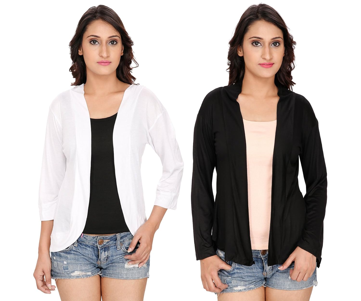 2day's women stylish viscose shrug (pack of 2)
