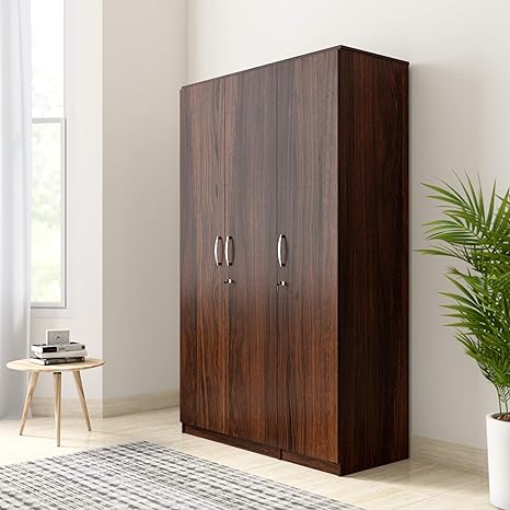 Amazon Brand Solimo Alpha Engineered Wood 3 Door Wardrobe Oak