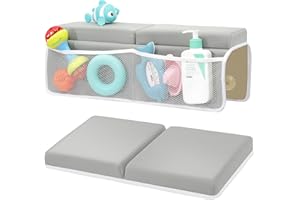 TOUA Comfortable Soft Baby Support Bathtub Kneeler Mat Knee Saver Cushion and Bathroom Elbow Rest Pad Set