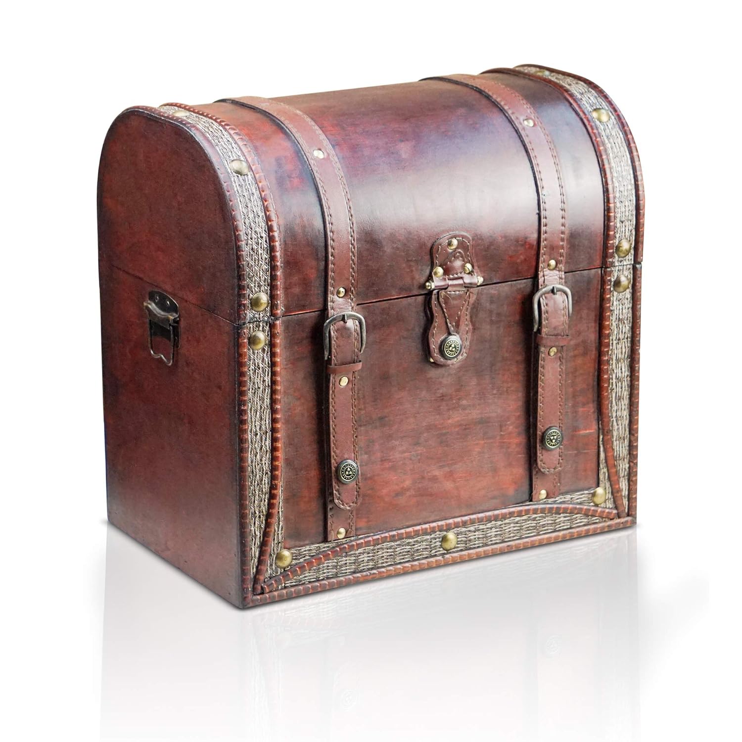 Brynnberg Schatztruhe „38x25x37cm“ Große Schatzkiste Hoch, Braun Mit