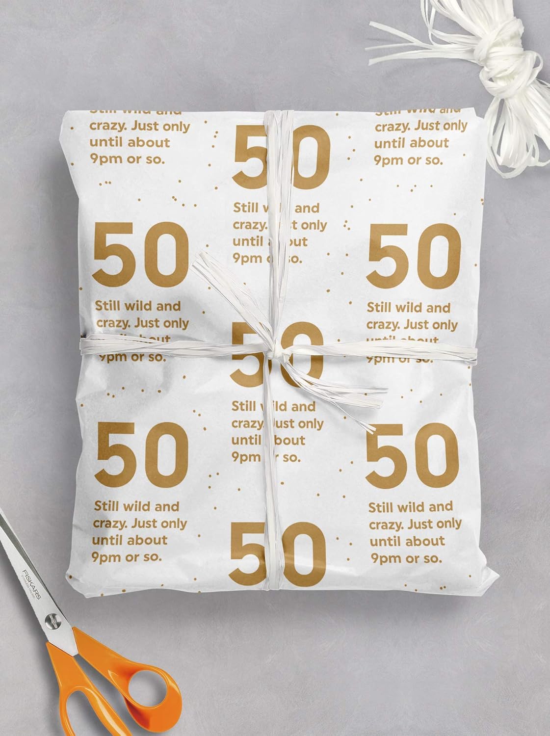 Brainbox Candy, 2 Sheets of Funny '50th Birthday' Wrapping Paper - Image 5