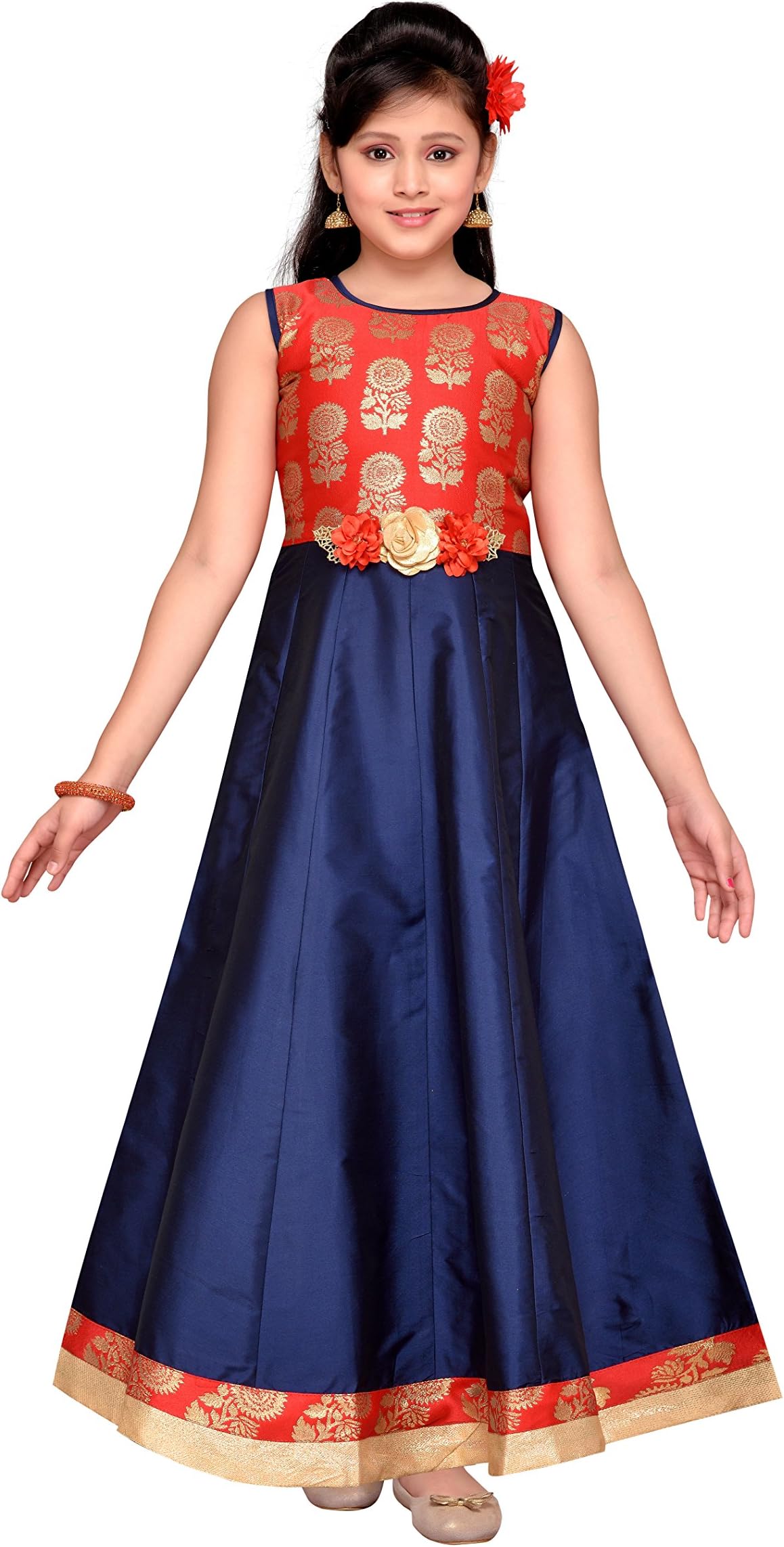 Adiva Girl's Indian Party Wear Gown for Kids