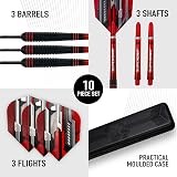 Harrows Ace Rubber Brass Steel Tip Darts Set 20-26g with Travel Case view 4