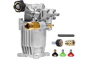 TOOLCY 3/4" Shaft Horizontal Pressure Washer Pump, 2600-3200 PSI @ 2.5 GPM - Power Washer Pump for Gas Washer - Compatible with Honda, Simpson, Ryobi and More