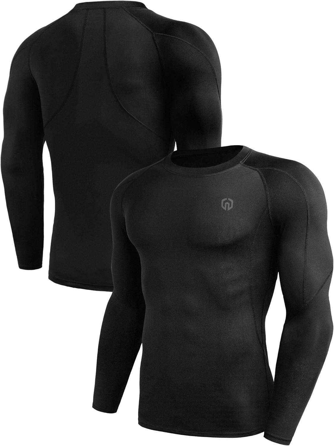 Neleus Men's Dry Fit Long Sleeve Compression Shirts Workout Running Shirts: Clothing