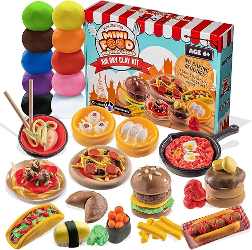 Original Stationery Mini World Food Air-Dry Clay Kit - 10 Colors ...