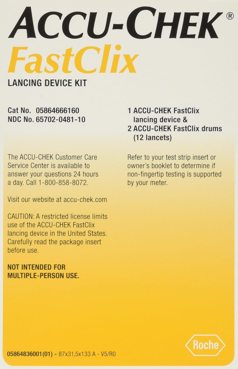 Fastclix Accu-Chek Fastclix Lancing Device Kit, Black: Health & Personal Care
