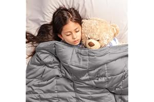 Luna Luxe Cotton Weighted Blankets for Kids & Adults - 100% Oeko-Tex Cotton Weighted Blanket - Soft, Comfortable, & Breathable Travel Blanket - All-Season, Winter Premium Gift Ideas