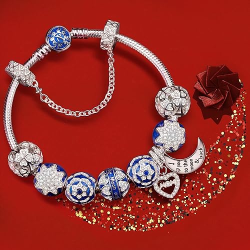 NINAQUEEN Mom Heart Charms Fits Charms Bracelets I Love You to The