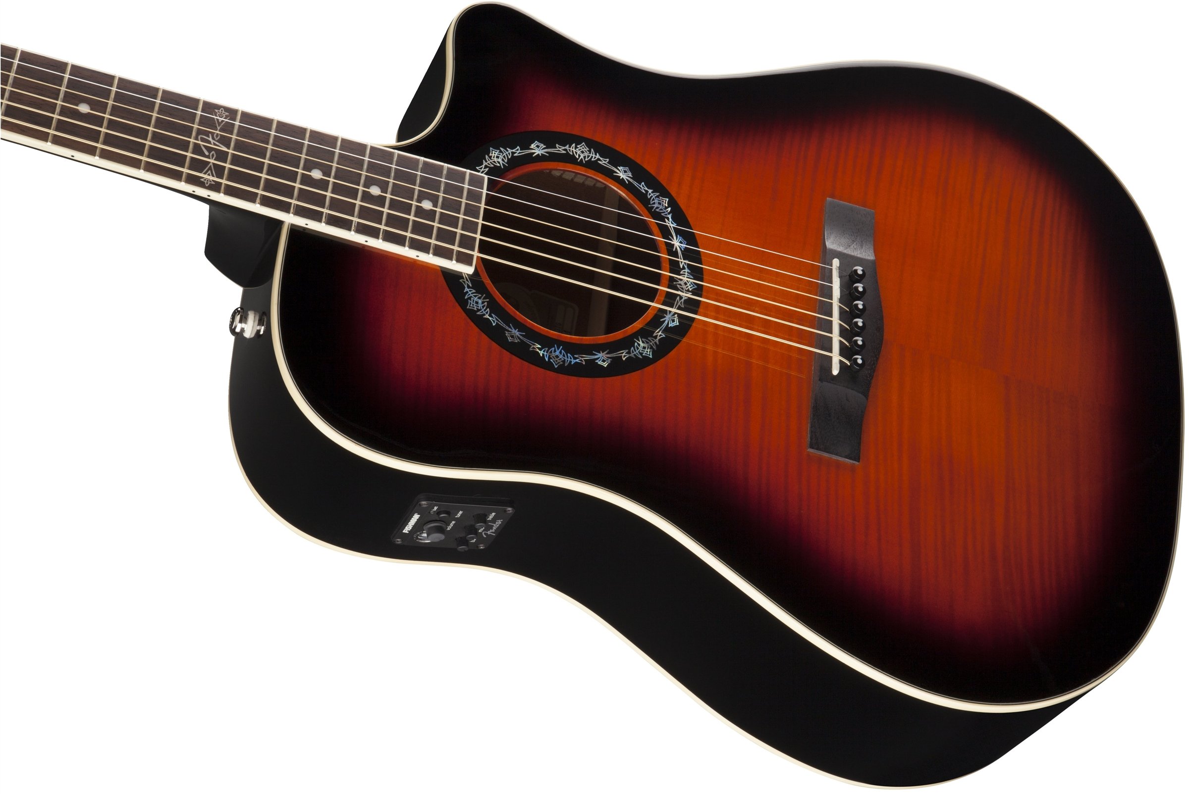 Fender TBucket 300CE Cutaway AcousticElectric Guitar, Flamed Maple