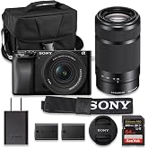 Sony Alpha a6100 w/ 16-50mm + 55-210mm,Black (Value Bundle)