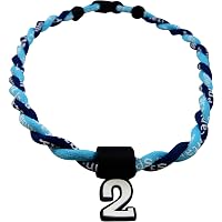 Collana Intrecciata Power Energy Sports 3 Corde Baseball Softball, Nero/bianco, 18-20 Pollici