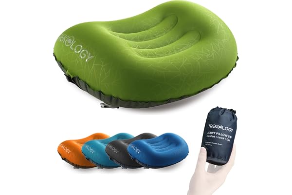 TREKOLOGY Pillow ALUFT 2.0, Camping Pillow for Sleeping, Inflatable Pillow, Inflatable Travel Pillow Camp Pillow, Oreiller de