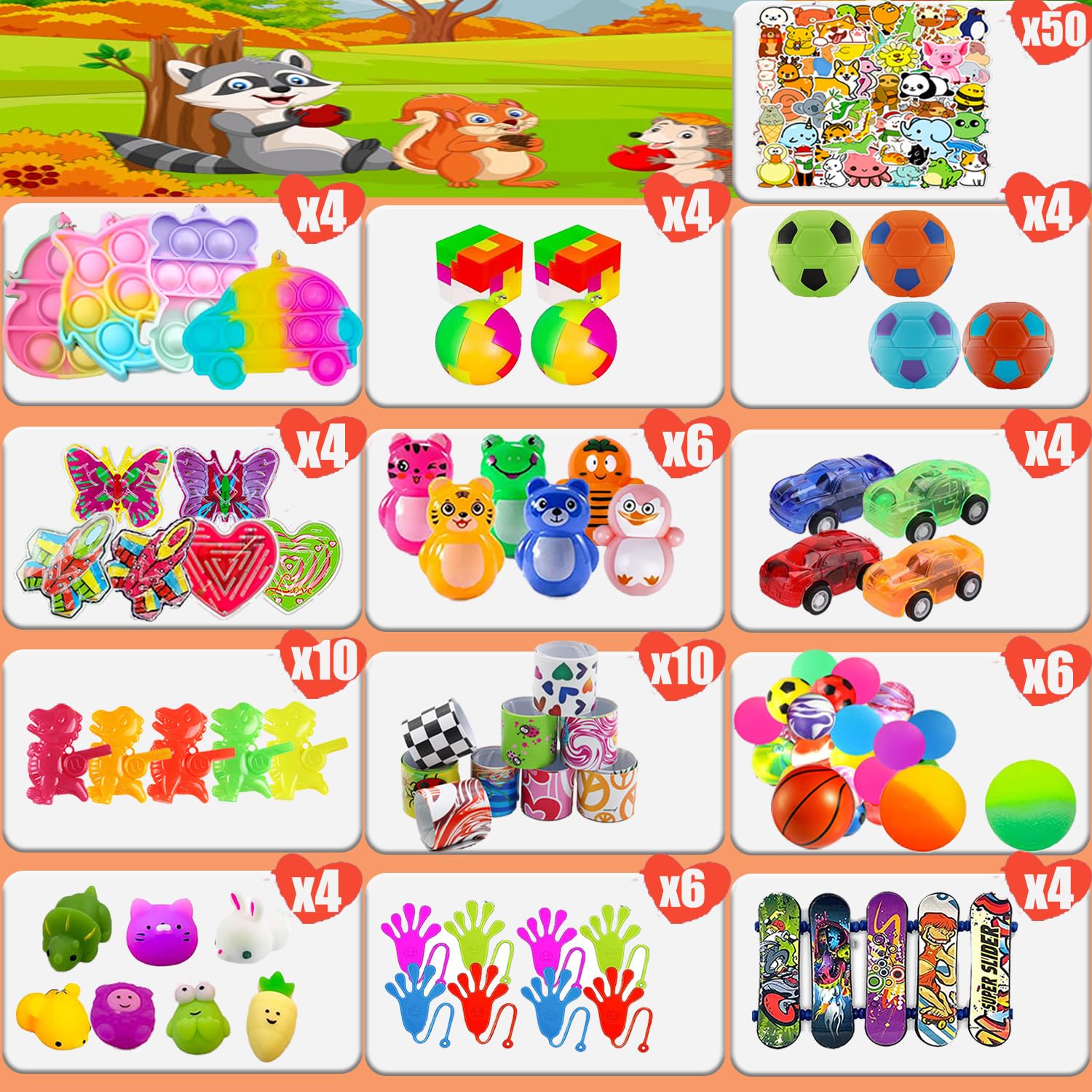 126 Pcs Prizes for Kids Classroom, Treasure Box Toys for Classroom, Treasure Chest, Birthday Party Favors for Kids 4-8, Pinata Fillers Goodie Bag Stuffers, Bulk Valentines Gift for Kids Classroom