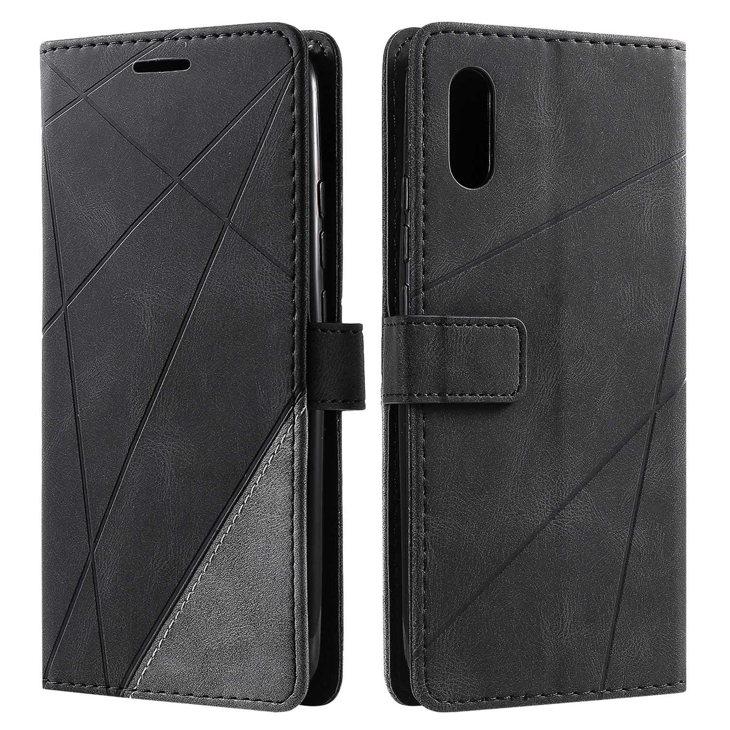SONWO Case for Xiaomi Redmi 9A Case, Premium Leather Flip Wallet Case Magnetic Closure Card Slots Kickstand Phone Case for Xiaomi Redmi 9A, Black