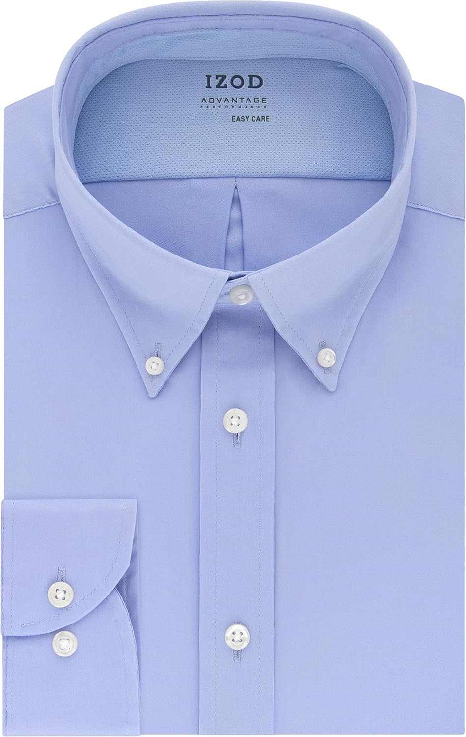 IZOD Men's Dress Shirt Regular Fit Stretch Cool FX Cooling Collar Solid at  Men’s Clothing store