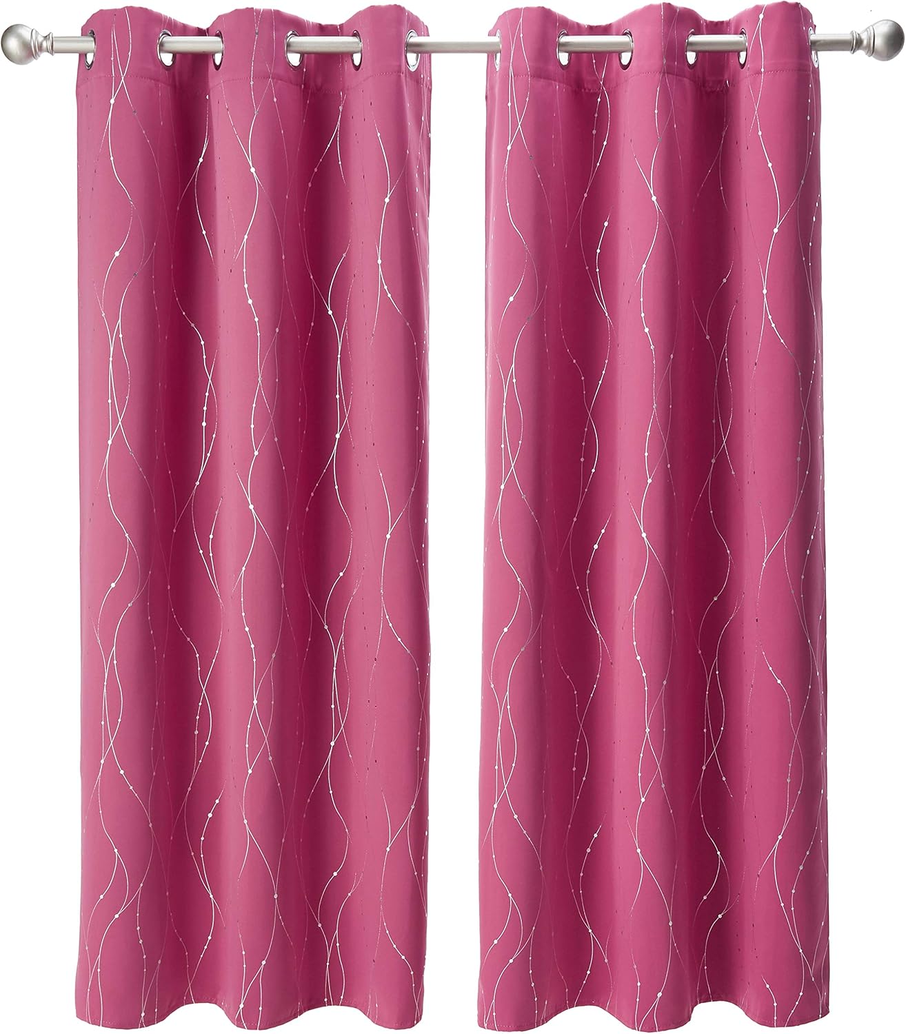 Deconovo Thermal Insulated Pattern Blackout Curtains For Bedroom