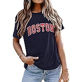 Avanova Womens Graphic Letter Print Short Sleeve T-Shirts Crewneck Casual Summer Cute Tees Tops