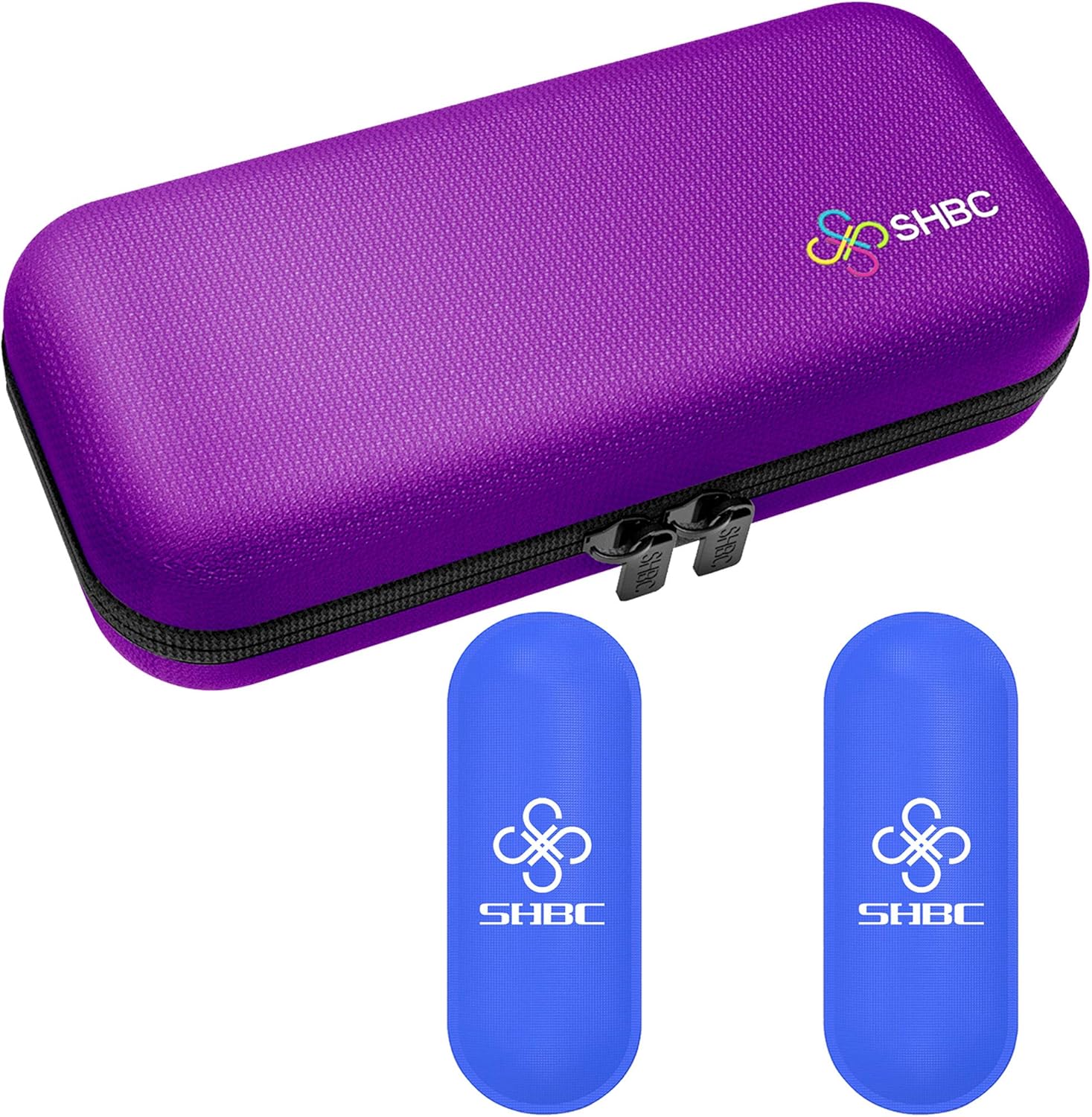 SHBC Insulin Cooler Travel Case for Diabetic Organize Medication Insulated Cooling Bag with 2 Ice Packs Purple: Health & Personal Care