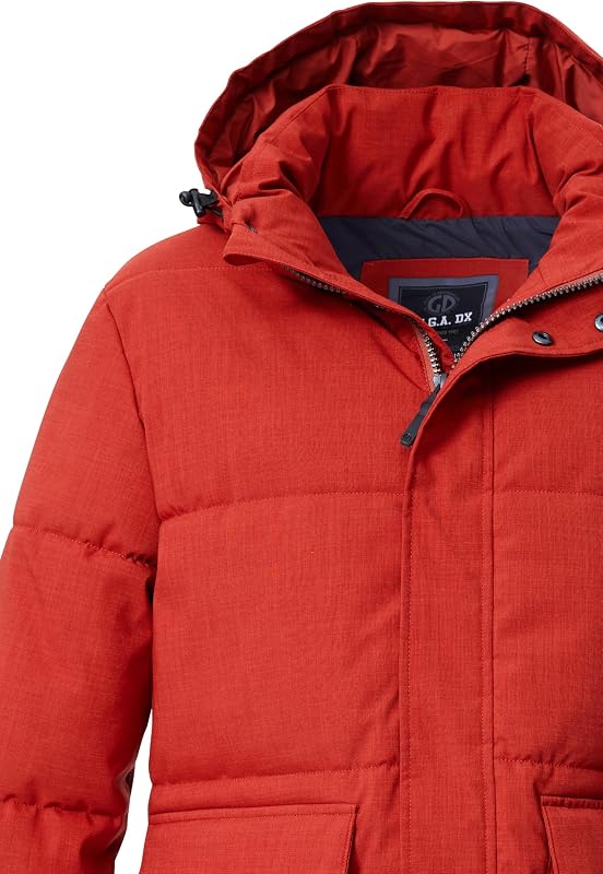 Uomo Giacca trapuntata/funzionale in piuma d'oca con cappuccio senza zip GW 26 MN QLTD JCKT, feuerrot, XL, 43518-000