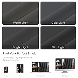 CUCRAF Dark Grey Blackout Curtains 45 inch Length 2