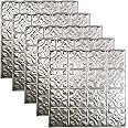 Great Lakes Tin Hamilton Clear 2ft x 2ft Nail Up Ceiling Tiles - Perfect for DIY and Home Renovation Projects - Easy to Install (5 Pack)