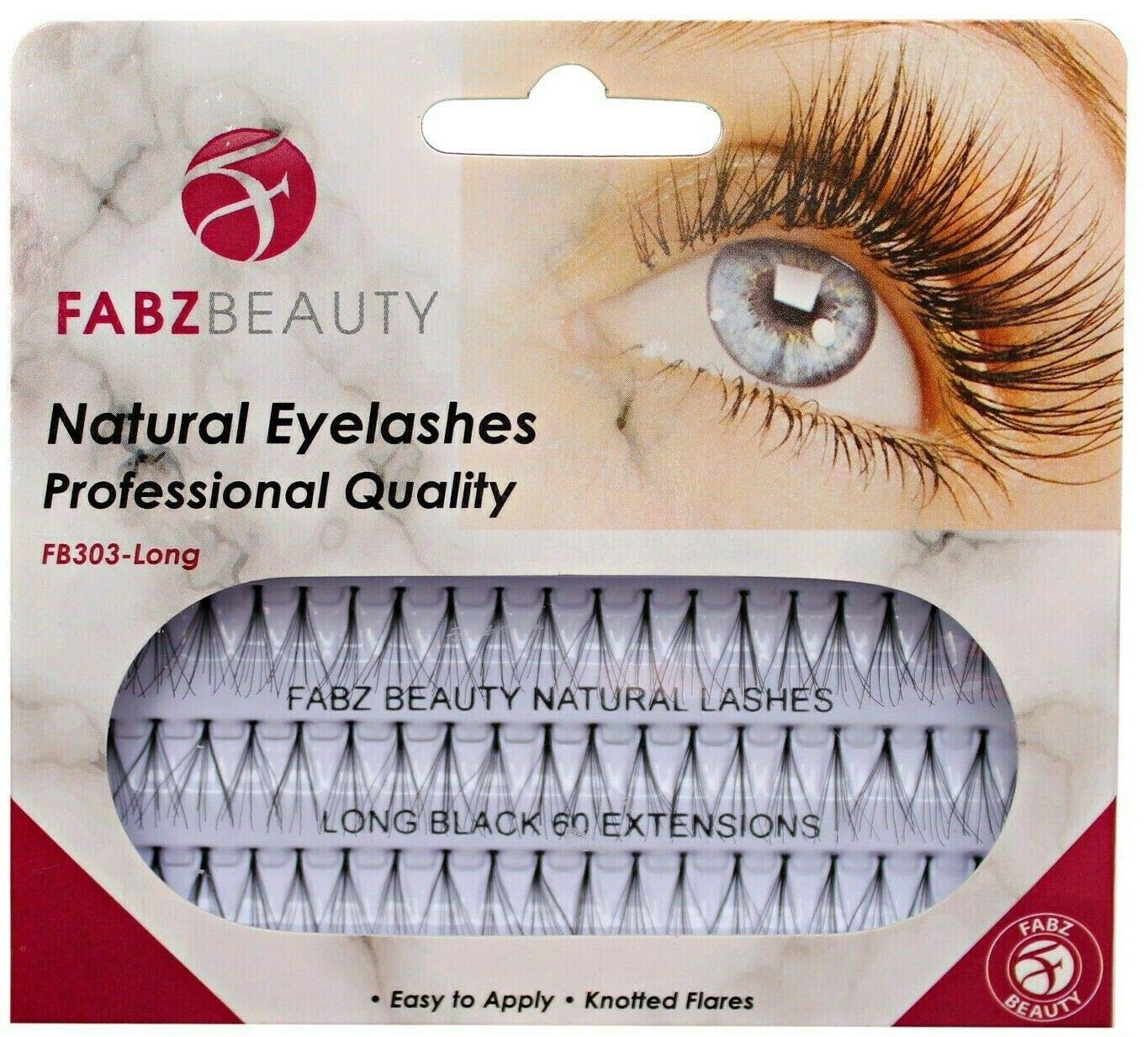 Individual False Eyelashes Flare Cluster Lash Extensions Knotted Lashes (Long 12 mm)