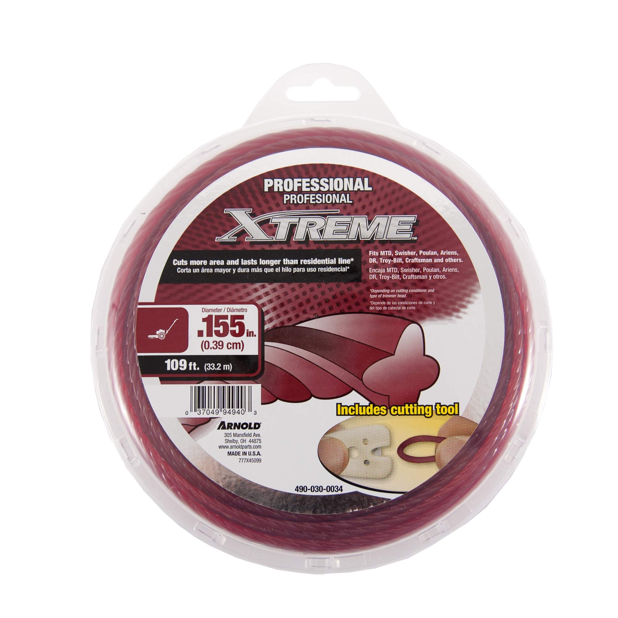 ARNOLD .155-Inch x 109-Foot Xtreme Professional Grade Trimmer Line