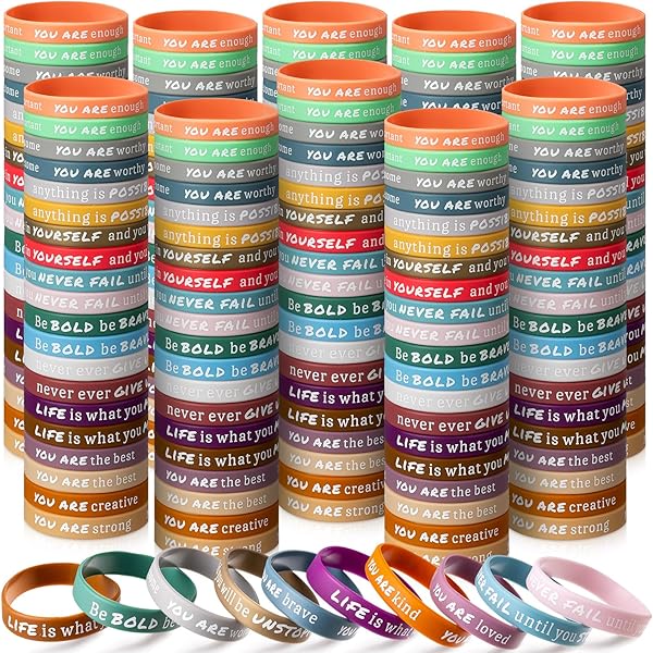 Fenglin-joy Bracelets De Motivation, 24 Pièces 20,2 Cm