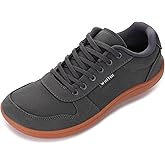 WHITIN Men's Wide Barefoot Shoes | Stylish Canvas Minimalist Sneakers | Zero Drop Sole