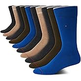 Tommy Hilfiger Men's Casual Soft Cotton Blend Crew Socks - 10 Pack