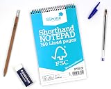 Silvine 8x5 Everyday FSC Shorthand Notebook 160 Pages 8mm Feint view 6