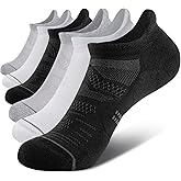 CS CELERSPORT 6 Pack Women's Ankle Running Socks Cushioned Low Cut Tab Athletic Socks