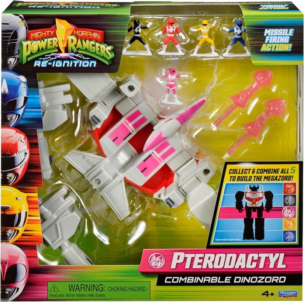 Playmates Power Rangers Mighty Morphin Pterodactyl Dinozord Pink Re-Ignition