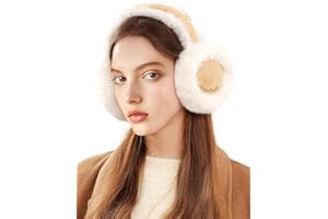 Lainlight Ear Muffs for Winter Women Faux Fur Warm Earmuffs Foldable Cute Fuzzy Ear Warmers