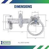 IRONTITE Ring Gate Latch Heavy Duty Galvanised Gate Latch for Wooden Gates view 3