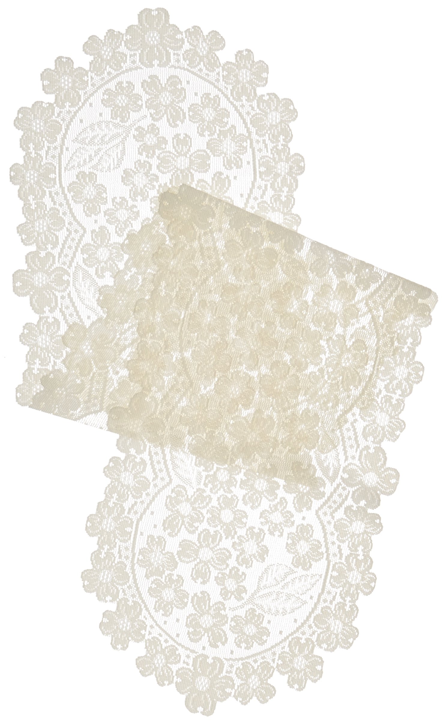 Heritage Lace Dogwood Runner, 14 by 53-Inch, Ecru, Lace, 134.62 x 35.56 x 0.32 cm
