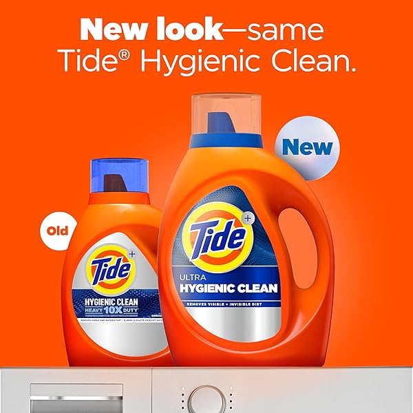 TIDE HYGIENIC CLEAN HEAVY 10X DUTY LAUNDRY DETERGENT LIQUID SOAP, ORIGINAL SCENT, HE COMPATIBLE, 59 LOADS, 84 FL OZ