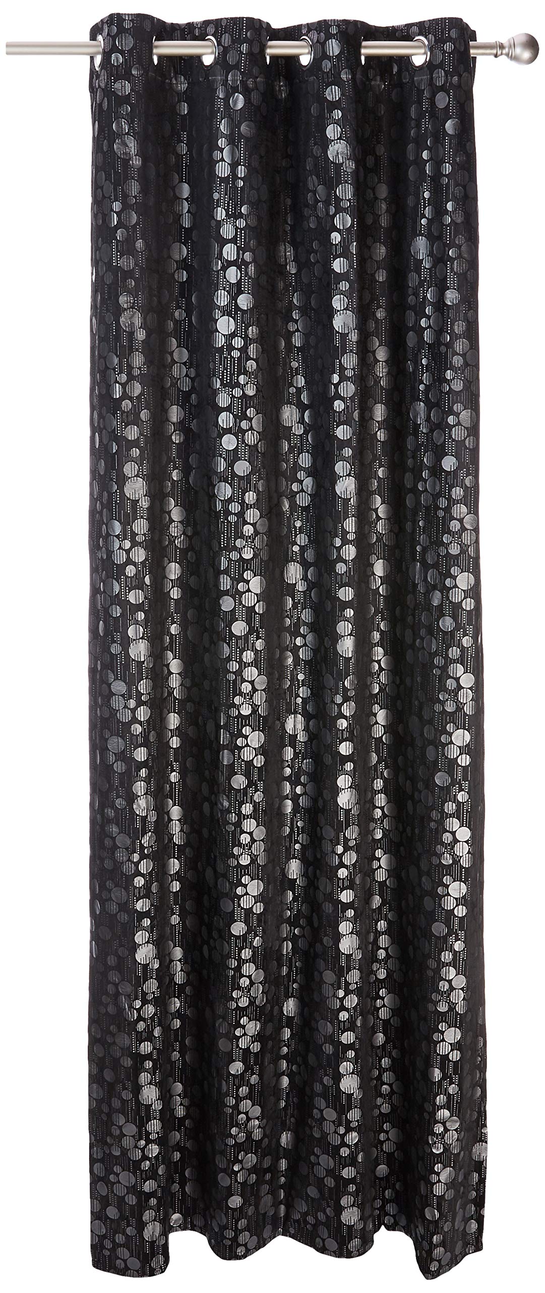 Albani Arizona Curtain with 8 Eyelets 245 x 135 cm, Blackresin, Grey, 245x135 cm