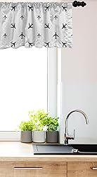 Ambesonne Airplane Window Valance Pack of